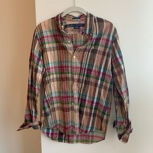 Plaid blouse (Ralph Lauren Sport, Size 8 slim fit)